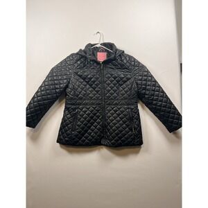 Kate Spade NY quilted removable‎ hood jacket Black sz XXL